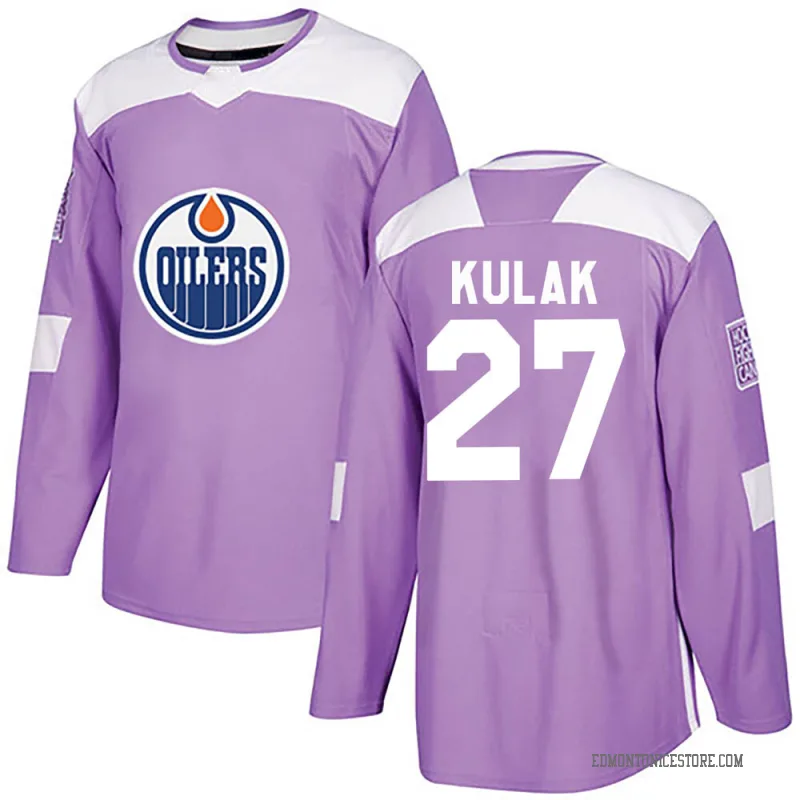 Edmonton Oilers No74 Ethan Bear Purple Fights Cancer Jersey